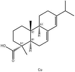 [1R-(1alpha,4abeta,4balpha,10aalpha)]-1,2,3,4,4a,4b,5,6,10,10a-decahydro-1,4a-dimethyl-7-(isopropyl)phenanthrene-1-carboxylic acid, copper salt Structure