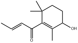 2-Buten-1-one, 1-(3-hydroxy-2,6,6-trimethyl-1-cyclohexen-1-yl)-, (2E)-,102488-09-5,结构式