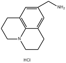 1-(2,3,6,7-tetrahydro-1H,5H-pyrido[3,2,1-ij]quinolin-9-yl)methanamine dihydrochloride 化学構造式