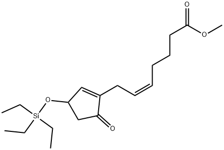 5-Heptenoic acid,7-[5-oxo-3-[(triethylsilyl)oxy]-1-cyclopenten-1-yl]-,Methyl ester,(5Z)- Structure
