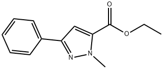 1-メチル-3-フェニル-1H-ピラゾール-5-カルボン酸エチル 化学構造式