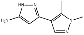 1',5'-ジメチル-1'H,2H-3,4'-ビピラゾール-5-アミン 化学構造式