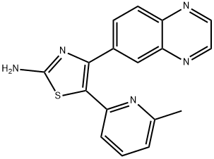 2-ThiazolaMine, 5-(6-Methyl-2-pyridinyl)-4-(6-quinoxalinyl)- Structure
