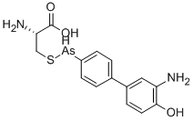 3-(((3-Amino-4-hydroxyphenyl)phenylarsino)thio)alanine Structure