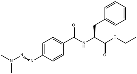 ethyl 2-[(4-dimethylaminodiazenylbenzoyl)amino]-3-phenyl-propanoate Structure