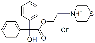 2-(1-thia-4-azoniacyclohex-4-yl)ethyl 2-hydroxy-2,2-diphenyl-acetate c hloride Structure