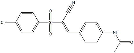 N-(4-{(E)-2-[(4-chlorophenyl)sulfonyl]-2-cyanoethenyl}phenyl)acetamide Structure