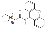 diethyl-methyl-(9H-xanthen-9-ylcarbamoylmethyl)azanium bromide Struktur