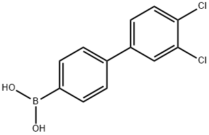 (3',4'-Dichloro-[1,1'-biphenyl]-4-yl)boronic acid Structure
