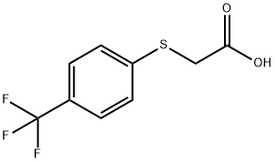 4-(トリフルオロメチルチオ)フェニル酢酸 化学構造式