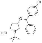 1-tert-Butyl-3-(p-chloro-alpha-phenylbenzyloxy)pyrrolidine hydrochlori de Structure