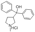 1-Methyl-alpha,alpha-diphenyl-3-pyrrolidinemethanol hydrochloride Structure