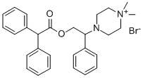 Acetic acid, diphenyl-, beta-(4-methyl-1-piperazinyl)phenethyl ester,  methobromide|