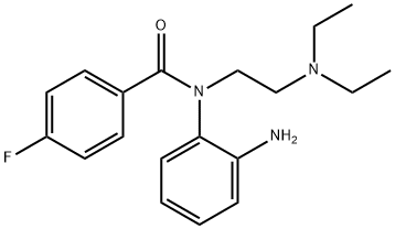 N-(o-Aminophenyl)-N-[2-(diethylamino)ethyl]-p-fluorobenzamide Structure