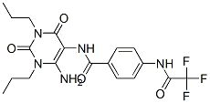 Benzamide,  N-(6-amino-1,2,3,4-tetrahydro-2,4-dioxo-1,3-dipropyl-5-pyrimidinyl)-4-[(trifluoroacetyl)amino]-  (9CI) Structure