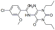 Benzamide,  N-(6-amino-1,2,3,4-tetrahydro-2,4-dioxo-1,3-dipropyl-5-pyrimidinyl)-4-chloro-2-methoxy-,102587-95-1,结构式