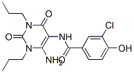 Benzamide,  N-(6-amino-1,2,3,4-tetrahydro-2,4-dioxo-1,3-dipropyl-5-pyrimidinyl)-3-chloro-4-hydroxy-,102587-97-3,结构式