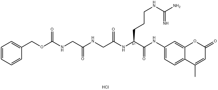 Z-GLY-GLY-ARG-7-AMINO-4-METHYLCOUMARIN Structure