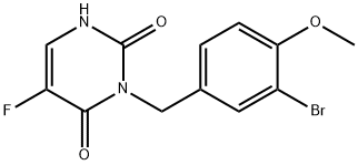 102613-16-1 3-[(3-bromo-4-methoxy-phenyl)methyl]-5-fluoro-1H-pyrimidine-2,4-dione