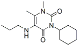 3-cyclohexyl-1,6-dimethyl-5-propylamino-pyrimidine-2,4-dione 化学構造式
