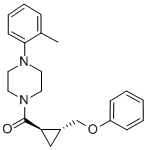 Piperazine, 1-(2-methylphenyl)-4-((2-(phenoxymethyl)cyclopropyl)carbon yl)-, trans- Struktur