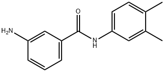3-アミノ-N-(3,4-ジメチルフェニル)ベンズアミド 化学構造式