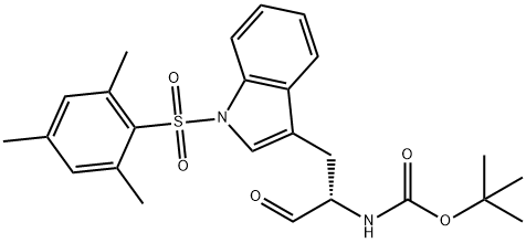 N-Boc-2(S)-2-amino-3-{1-[(2,4,6-trimethylphenyl)sulfonyl]-1H-indol-3-yl}propanal|