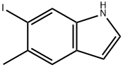 6-ヨード-5-メチル-1H-インドール 化学構造式
