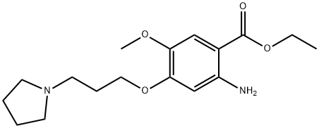 ethyl 2-aMino-5-Methoxy-4-[3-(pyrrolidin-1-
yl)propoxy]benzoate 化学構造式