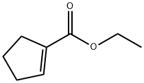 1-シクロペンテン-1-カルボン酸エチル 化学構造式