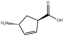 (1R,4R)-4-氨基-2-环戊烯-1-羧酸, 102679-78-7, 结构式