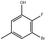 3-Bromo-4-fluoro-5-hydroxytoluene Struktur