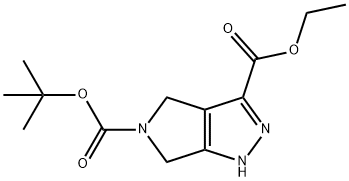 5-tert-butyl 3-ethyl 4,6-dihydropyrrolo[3,4-c]pyrazole-3,5(1H)-dicarboxylate 化学構造式