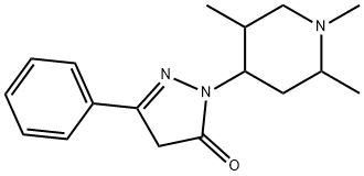 3H-Pyrazol-3-one, 2,4-dihydro-5-phenyl-2-(1,2,5-trimethyl-4-piperidiny l)- Struktur