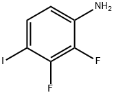 2,3-ジフルオロ-4-ヨードアニリン 化学構造式