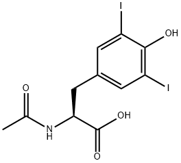 N-乙酰基-3,5-二碘-L-酪氨酸, 1027-28-7, 结构式