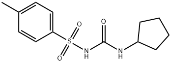 1-シクロペンチル-3-p-トリルスルホニル尿素 化学構造式