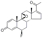 (6ALPHA,9BETA,11BETA)-9,11-环氧-6-氟孕甾-1,4,16-三烯-3,20-二酮 结构式