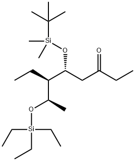 6-Ethyl-3-octanone, 5-(t-butyldimethylsilyloxy)-7-triethylsilyloxy- Struktur