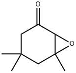 2,3-エポキシ-3,5,5-トリメチル-1-シクロヘキサノン 化学構造式