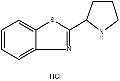 2-吡咯烷-2-基-1,3-苯并噻唑盐酸盐, 1027643-30-6, 结构式