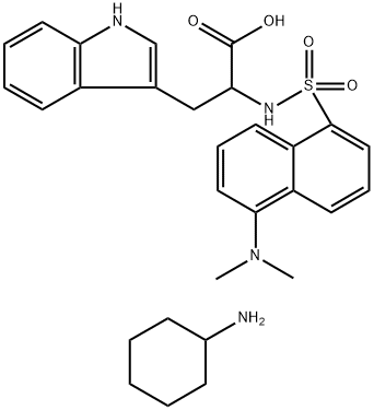 NA-DANSYL-DL-TRYPTOPHANCYCLOHEXYLAMMONIU M Structure