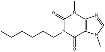 1-正-己基可可碱, 1028-33-7, 结构式