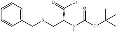 BOC-S-ベンジル-D-システイン 化学構造式
