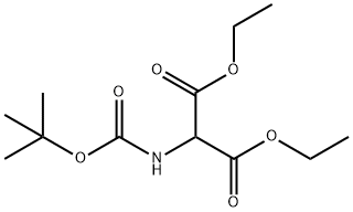 二乙基 2-BOC-氨基丙二酸, 102831-44-7, 结构式