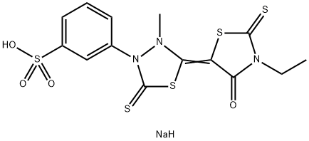 3-[5-(3-エチル-4-オキソ-2-チオキソチアゾリジン-5-イリデン)-4-メチル-2-チオキソ-1,3,4-チアジアゾリジン-3-イル]ベンゼンスルホン酸ナトリウム