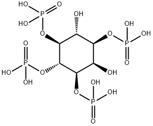 D-myo-イノシトール1,3,4,5-テトラキスりん酸 化学構造式