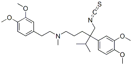 5-((3,4-dimethoxyphenethyl)methylamino)-2-(3,4-dimethoxyphenyl)-2-isopropylpentyl isothiocyanate,102852-53-9,结构式