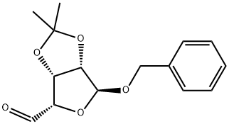 (5S)-苯基甲基 3,4-O-(1-甲基亚乙基)-D-阿拉伯-5,2-呋喃戊二醛糖苷, 102854-75-1, 结构式