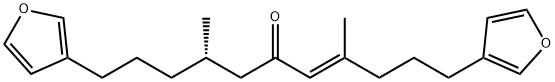 (4E,8S)-1,11-Di-3-furanyl-4,8-dimethyl-4-undecen-6-one Structure
